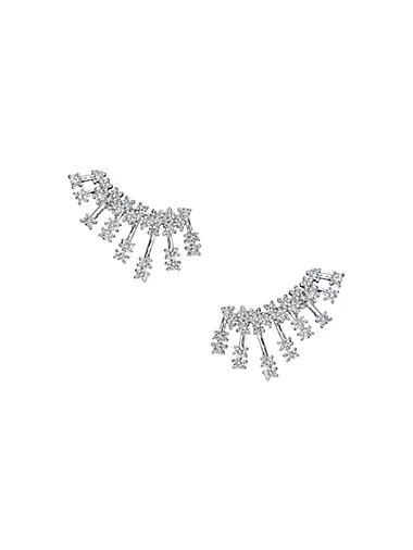 Luminus 18K White Gold & Diamond Earrings