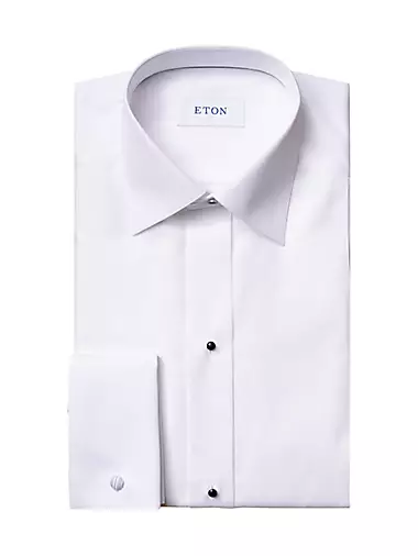 Contemporary-Fit Piqué Bib Dress Shirt