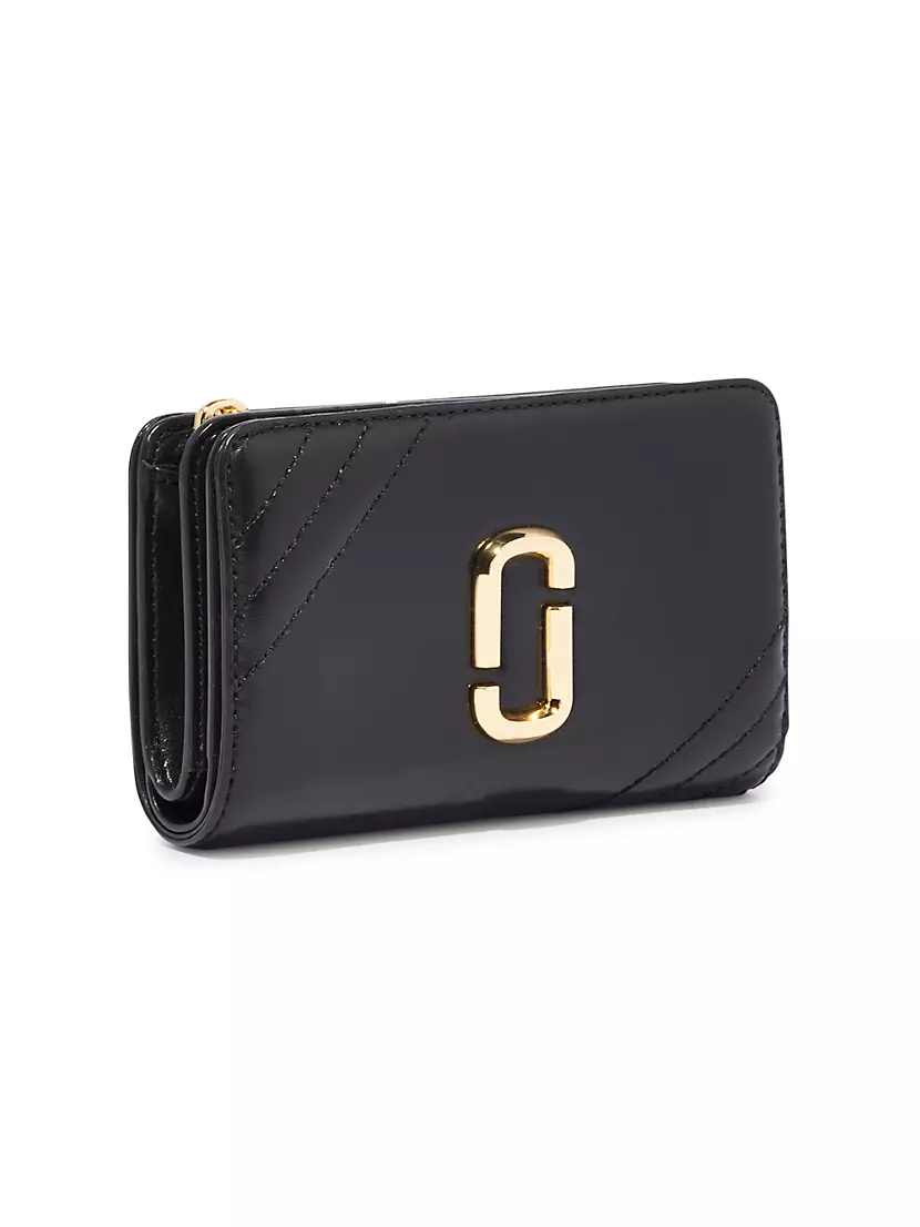  Marc Jacobs Women's Snapshot Compact Wallet, Black