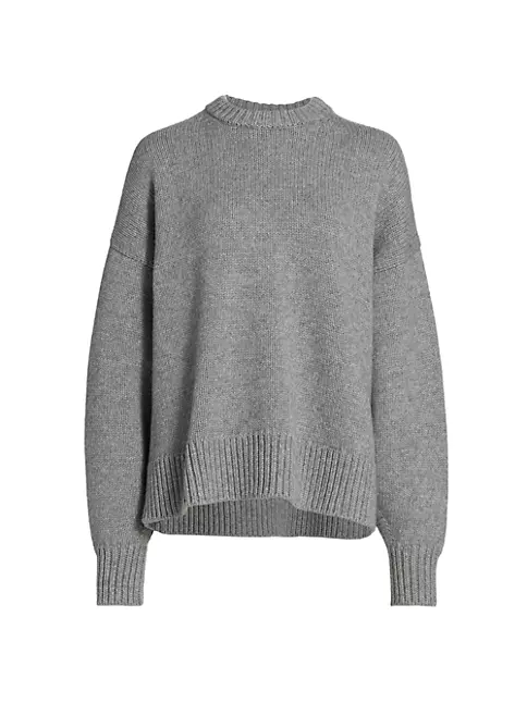The Row Ophelia Wool-Cashmere Sweater Grey Melange