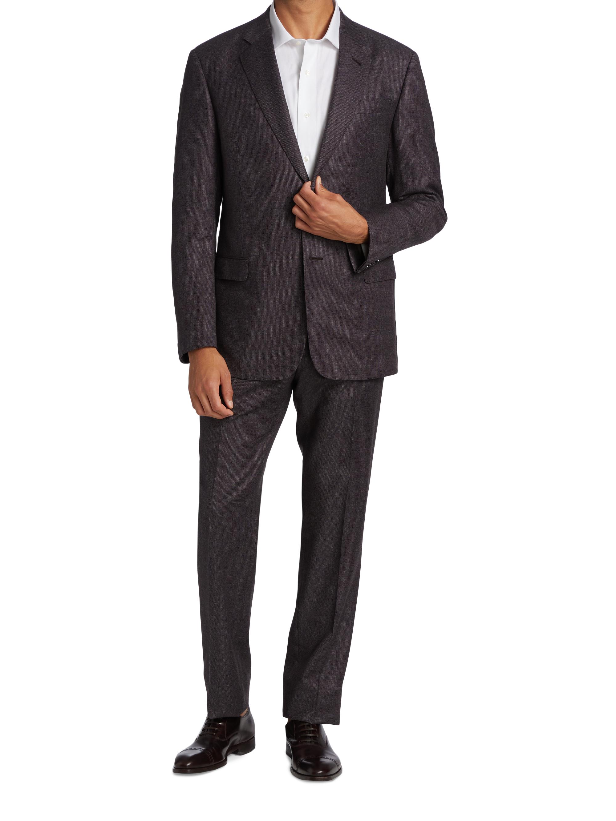 Giorgio Armani Micro Dot Two-Button Suit | Saks Fifth Avenue