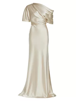 Saks Champagne Evening Gowns