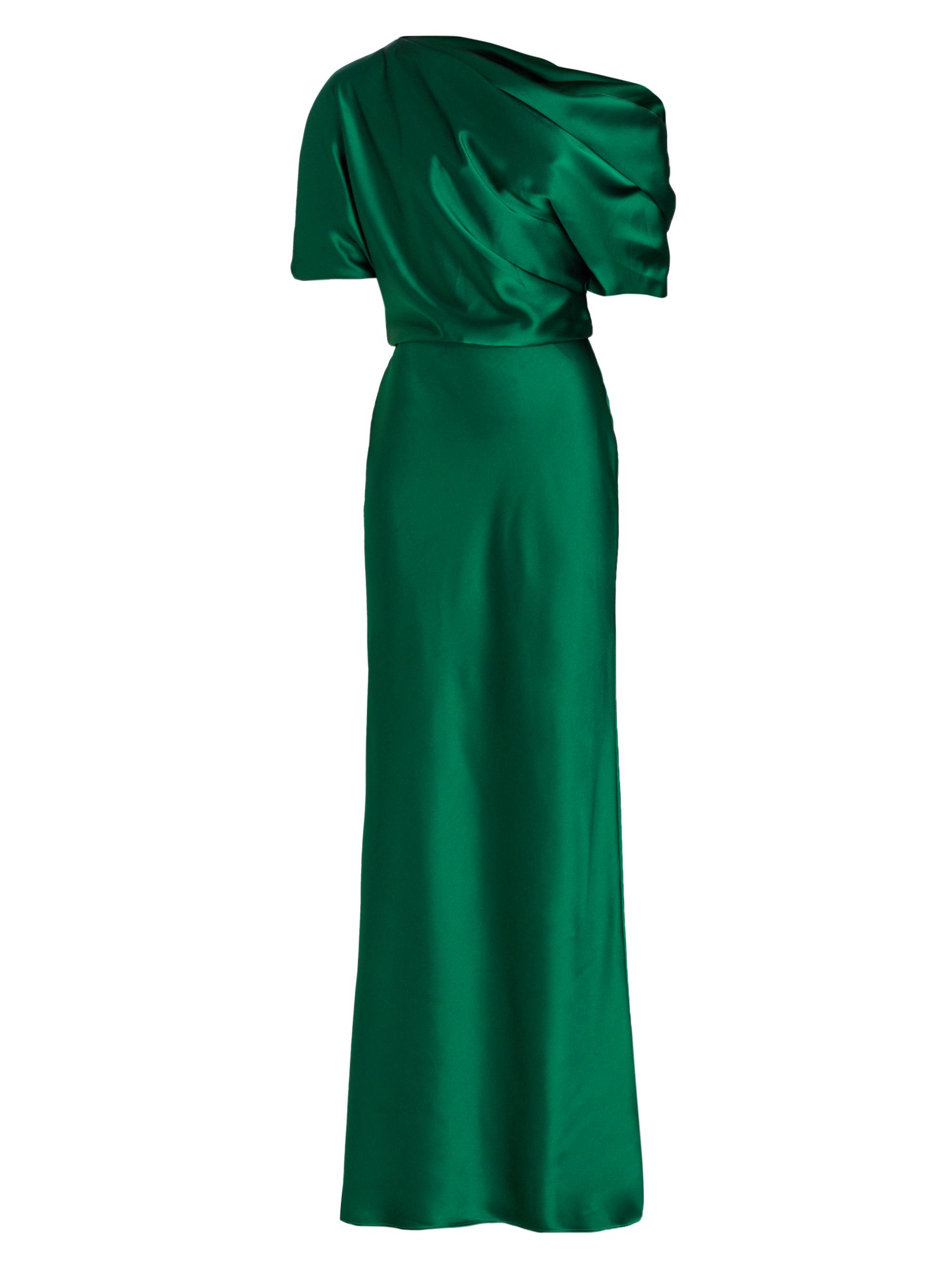 amsale green dress SELF-PORTRAIT Crystal-Embellished GG Midi Dress