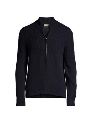 Corneliani zipped-up knit cardigan - Grey