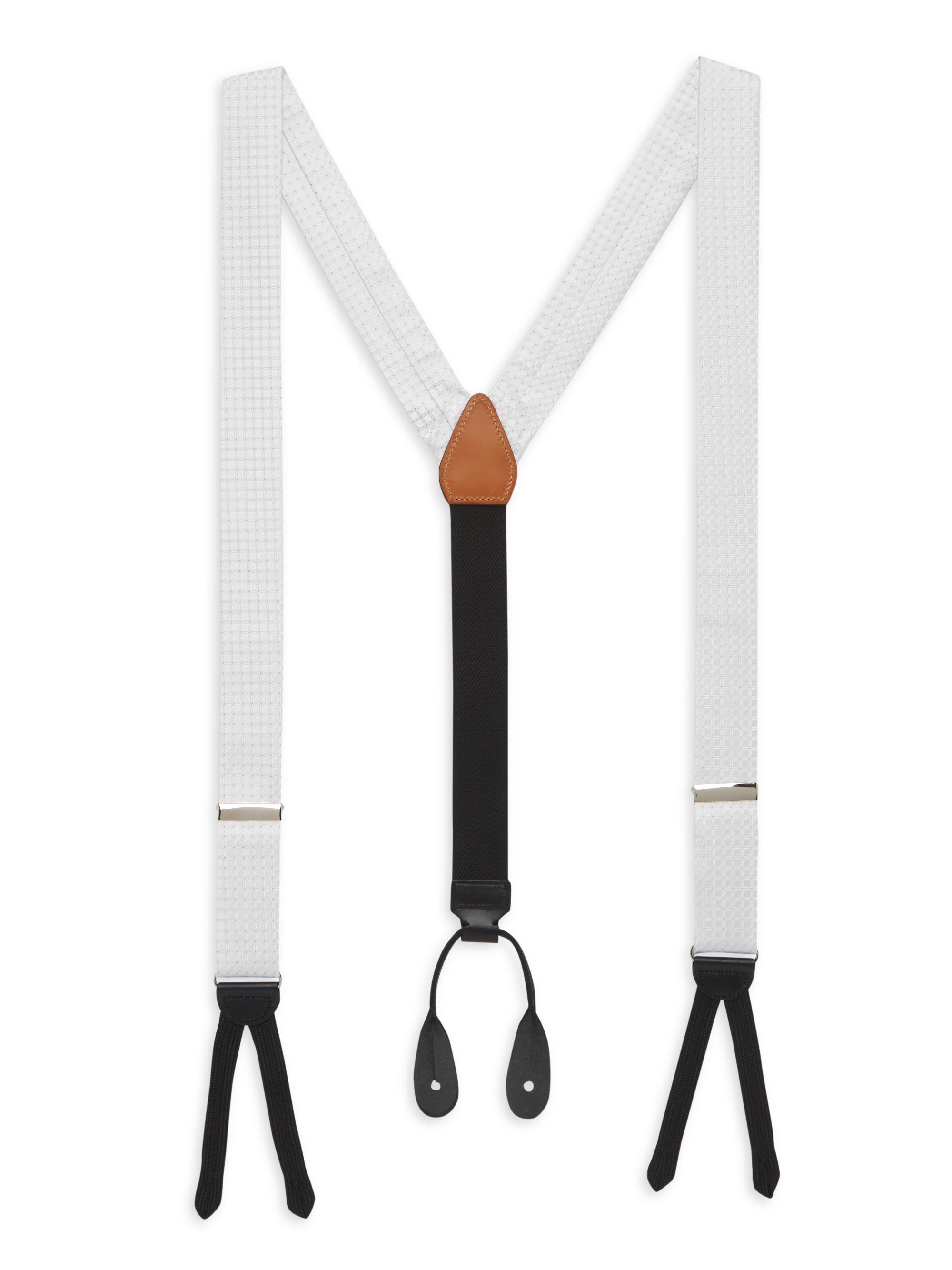 Trafalgar Men's Formal Andora Suspenders - White