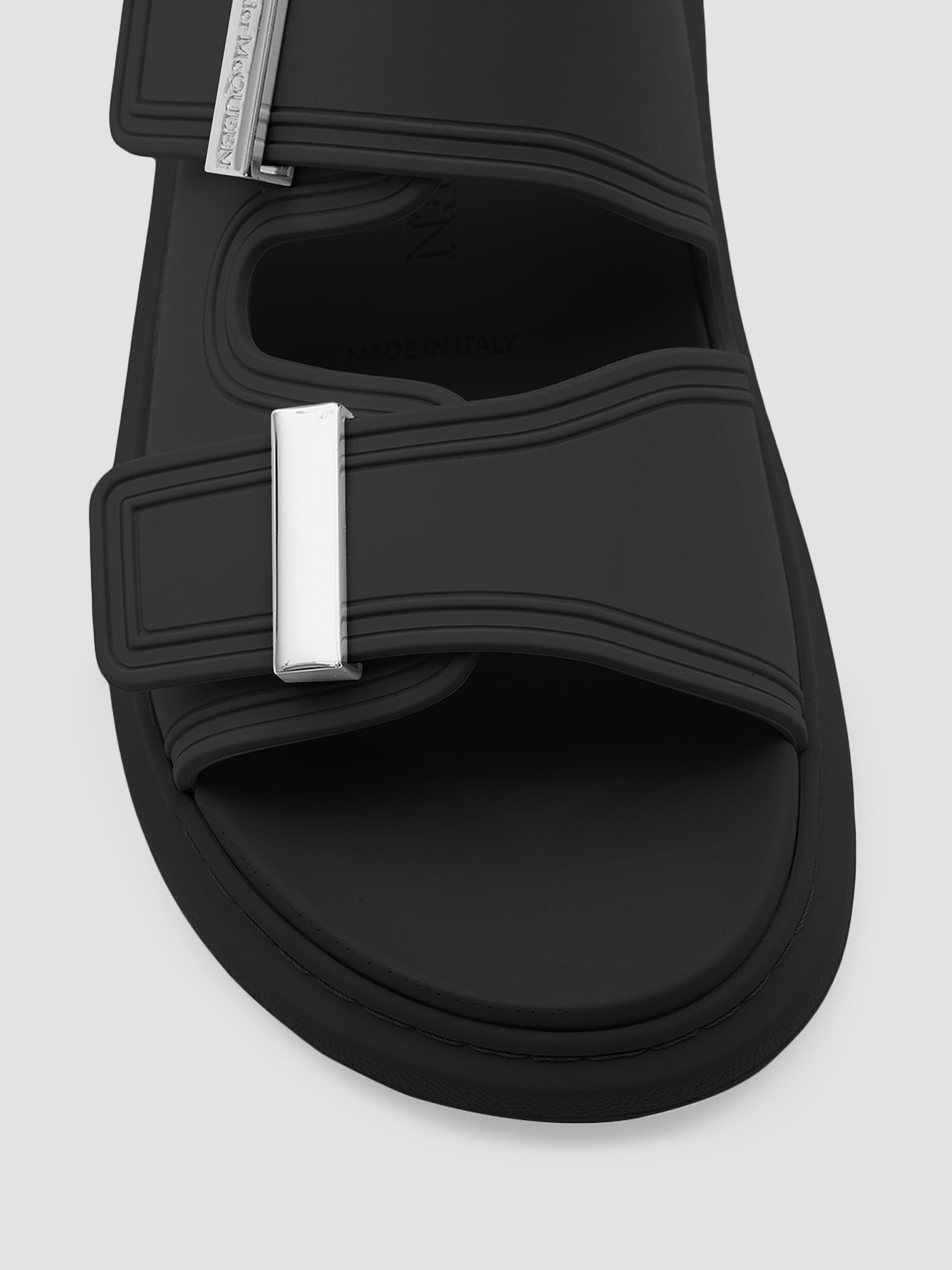 McQueen Rubber Double-Strap Slides | Saks Fifth Avenue display picture 2