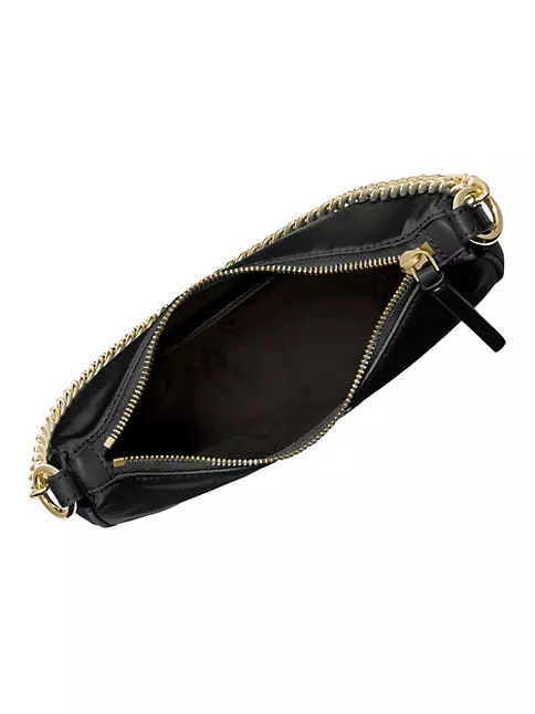 Michael Kors, Bags, Michael Kors Black Saffiano Leather Crossbody Bag 52  Strap M Kors Charm