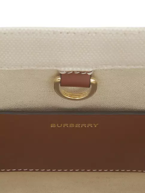 Burberry Mini Canvas Horseferry Tote - Neutrals Totes, Handbags - BUR368773