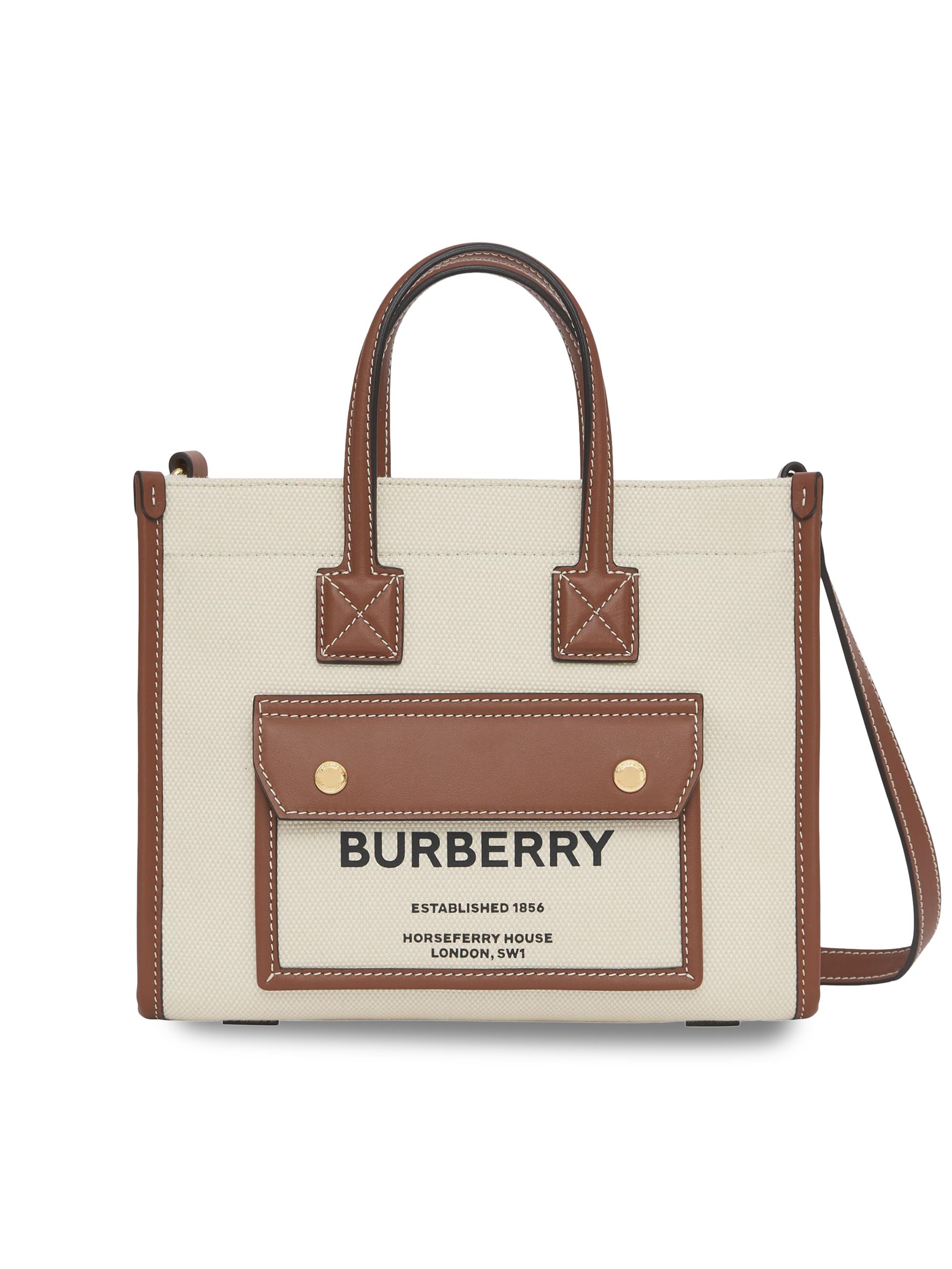 BURBERRY フォースフェリー　XS Burberry Mini Horseferry Canvas Tote | Saks Fifth Avenue