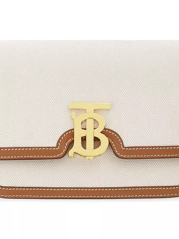 Tb bag leather clutch bag Burberry Beige in Leather - 34685804