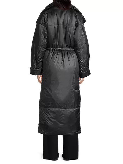 Norma Kamali Hooded Sleeping Bag Coat to Midcalf - Sand