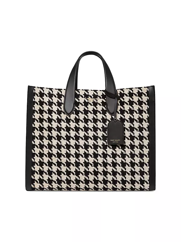 Large Manhattan Houndstooth Tote