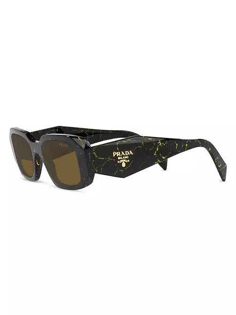 Shop Prada 49MM Rectangle Sunglasses