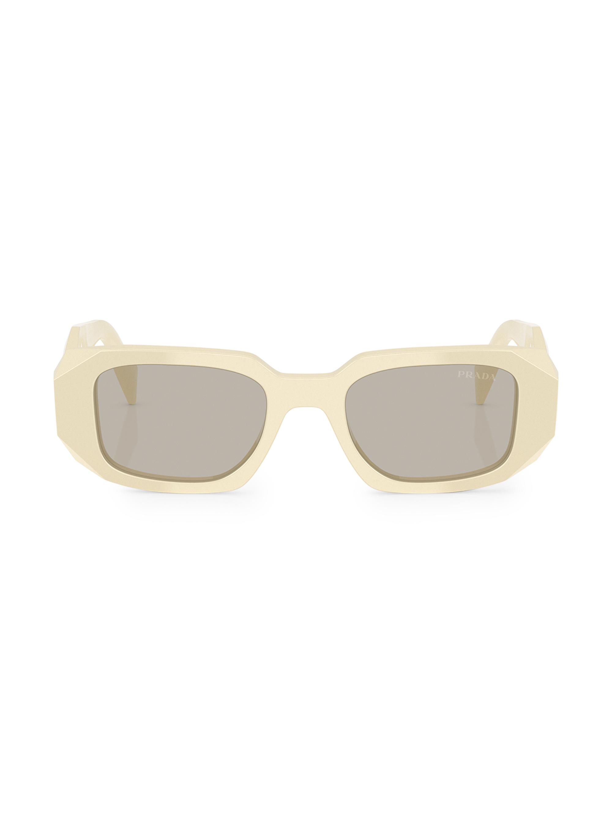 Prada 49MM Rectangle Sunglasses | Saks Fifth Avenue
