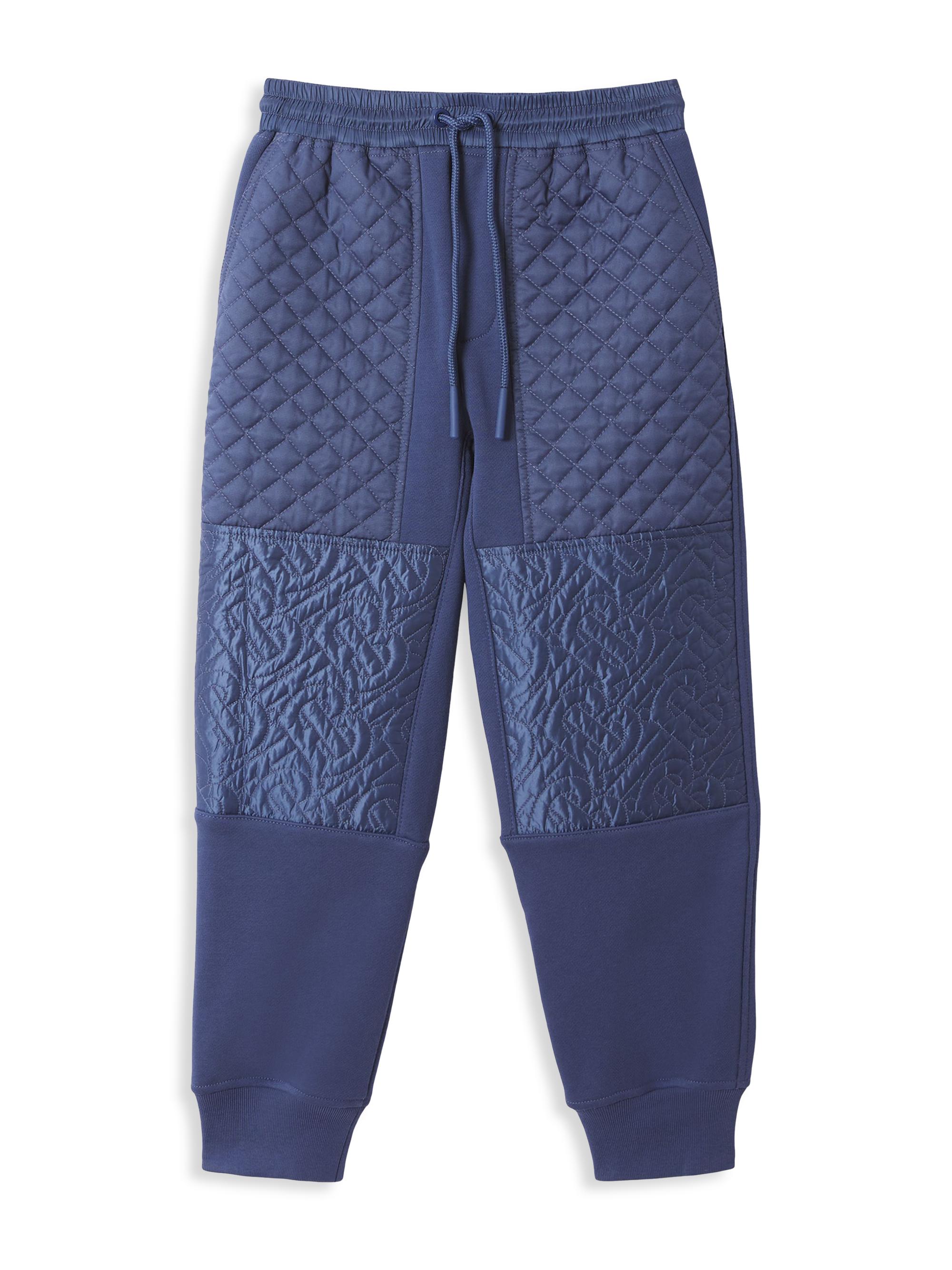 Burberry Little Boy's & Boy's Monogram-Quilted Jogger Pants - Pebble Blue