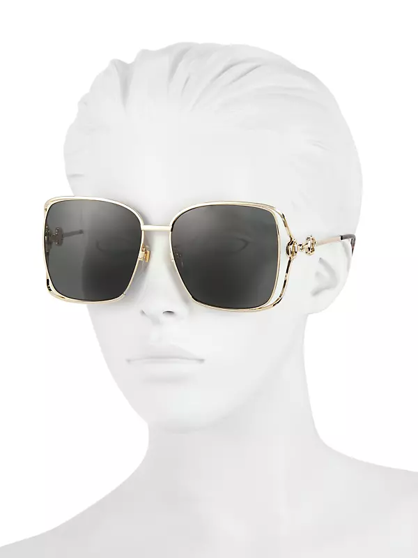 Horsebit 61MM Square Sunglasses