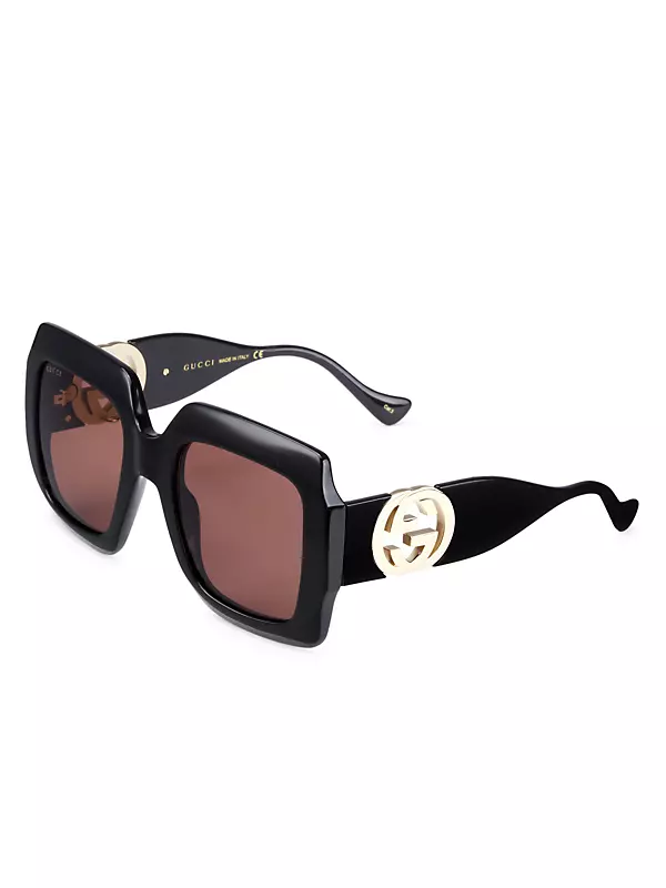 Gucci Chain 54MM Square Sunglasses