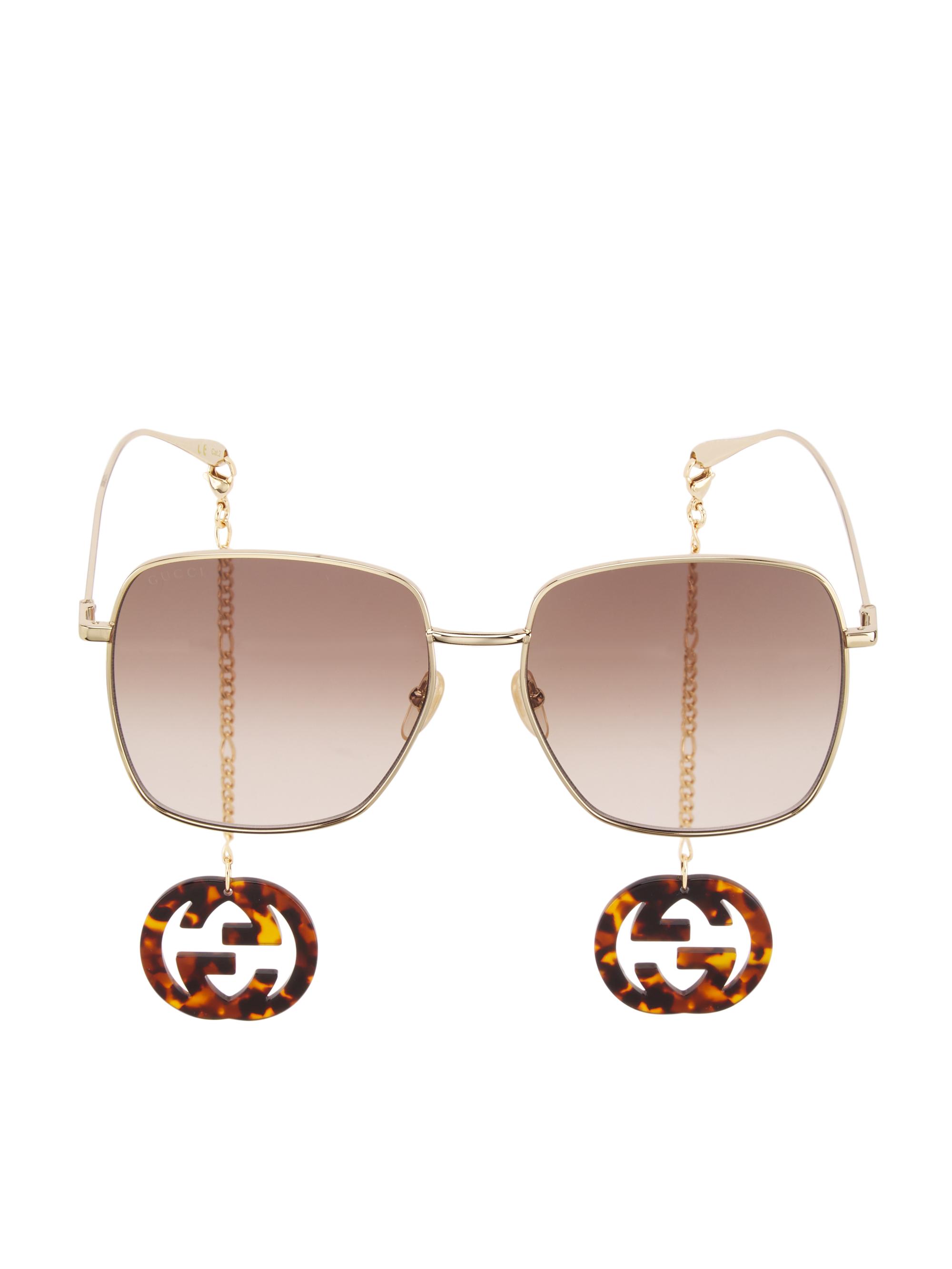 Gucci Women's Pure Metal 59MM Square Sunglasses - Shiny Gold