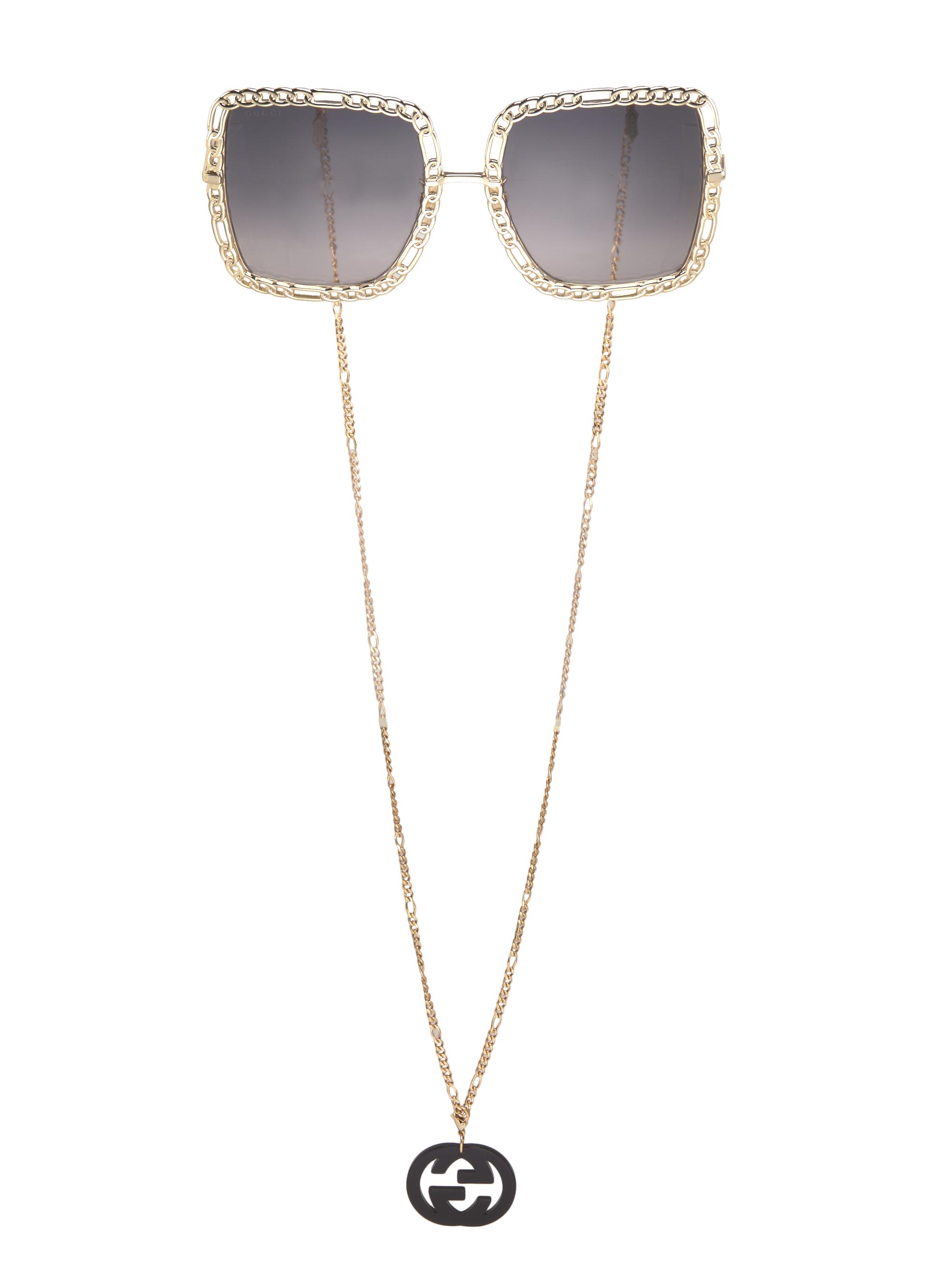 Gucci Gucci Chain 57MM Square Sunglasses | Saks Fifth Avenue