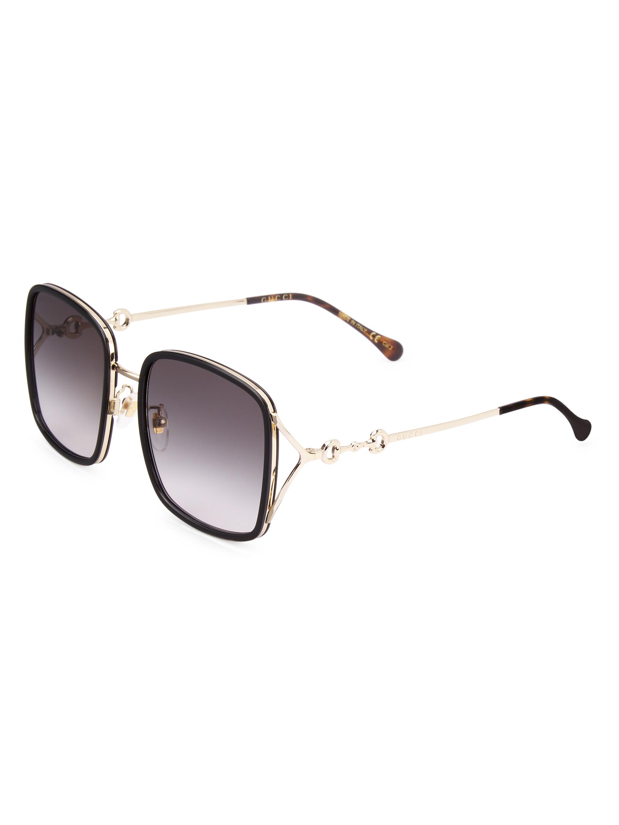 Gucci Horsebit 58MM Square Sunglasses | Saks Fifth Avenue