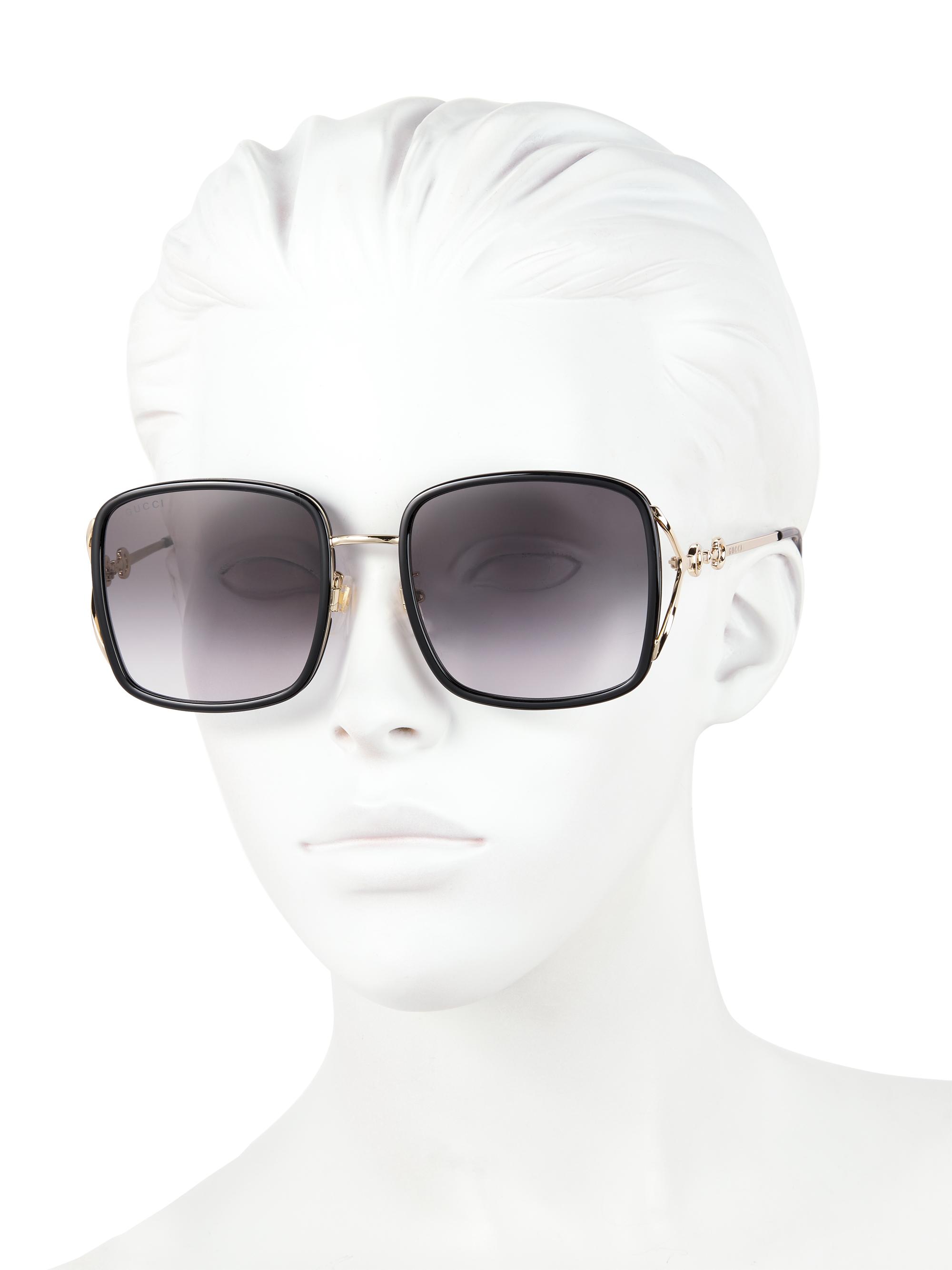 小物 GUCCI Horsebit side logo sunglasses Gucci horsebit side logo - Gem