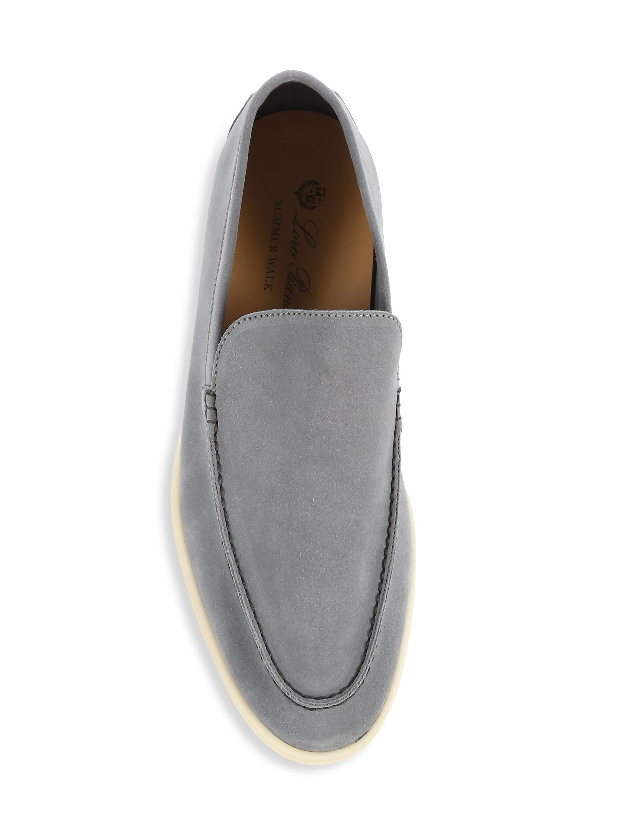 Loro Piana Summer Walk Suede Loafers | Saks Fifth Avenue