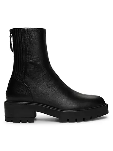 Saint Honore Leather Combat Booties