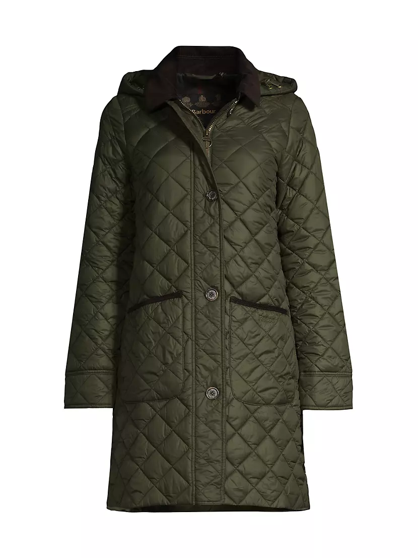 Shop Barbour Lovell Hooded Quilted Long Coat | Saks Fifth Avenue