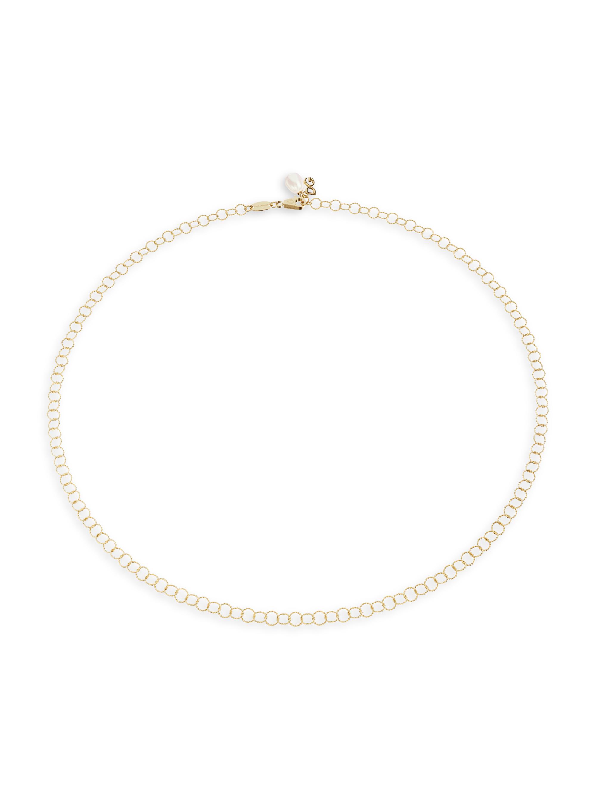 Dolce & Gabbana Women's 18K Gold & Pearl Cable Chain Necklace - Yellow Gold