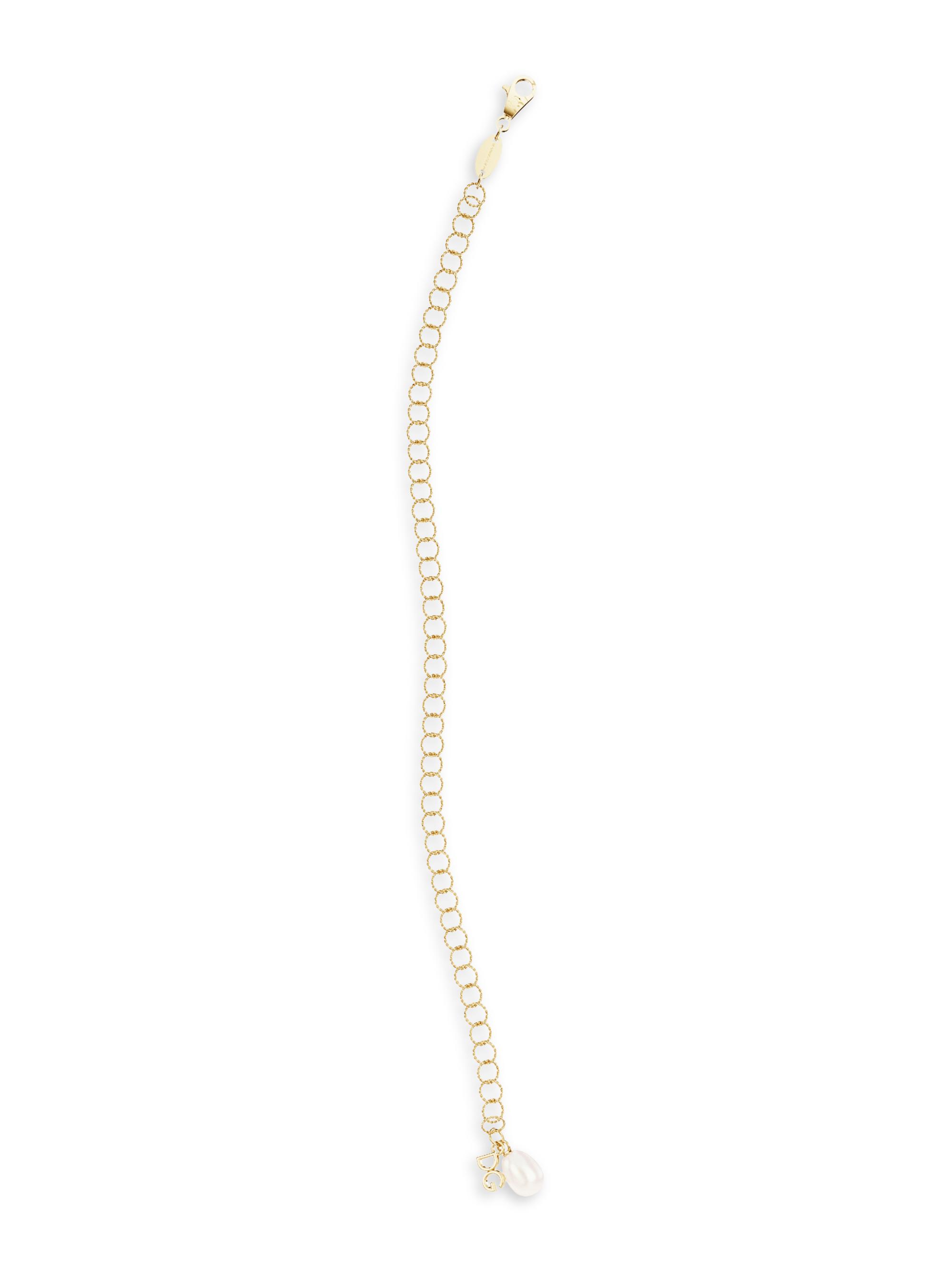 Dolce & Gabbana Women's 18K Gold & Pearl Cable Chain Bracelet - Yellow Gold