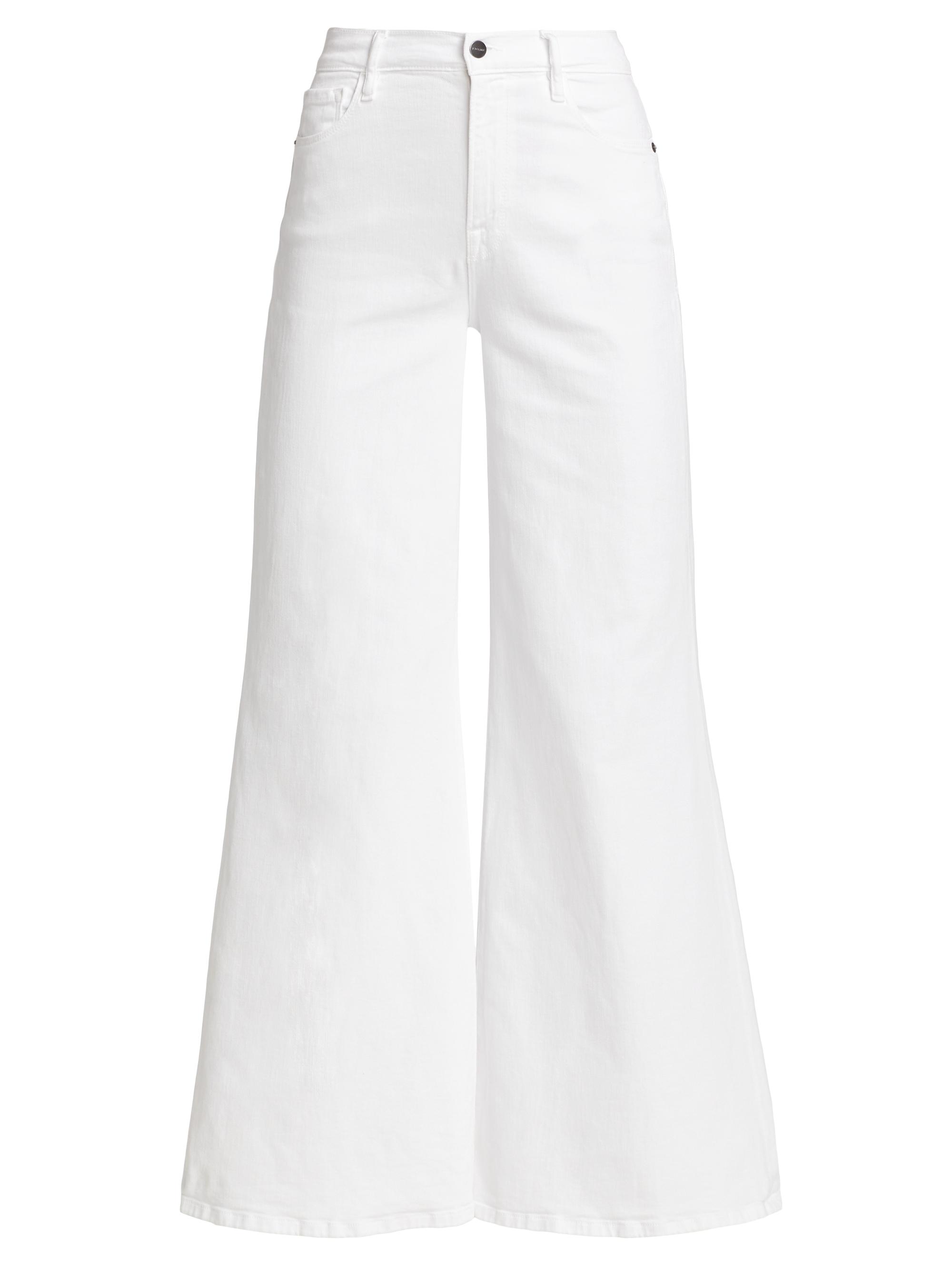 Frame Women's Le Palazzo Stretch Wide-Leg Flare Jeans - Blanc