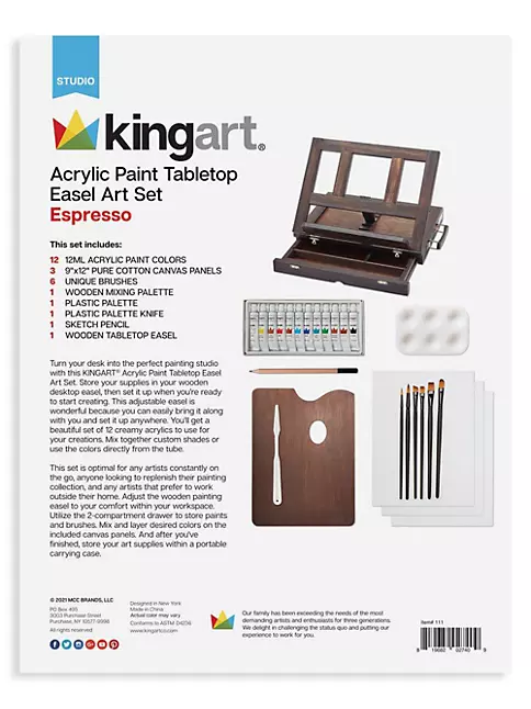 Shop Kingart 24-Piece Acrylic Paint & Easel Art Set