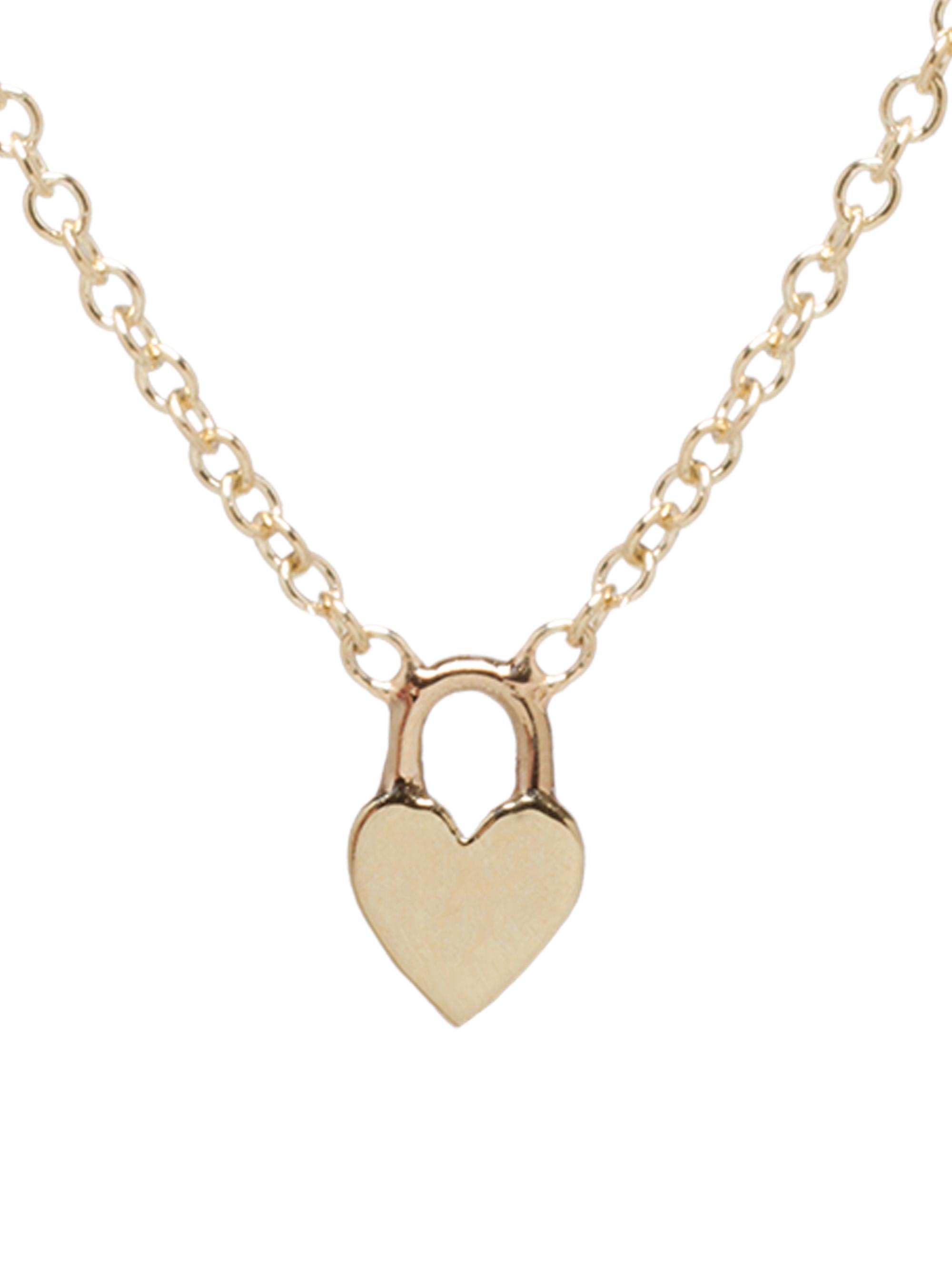 ZOE CHICCO Women's 14K Yellow Gold Heart Padlock Pendant Necklace - Gold