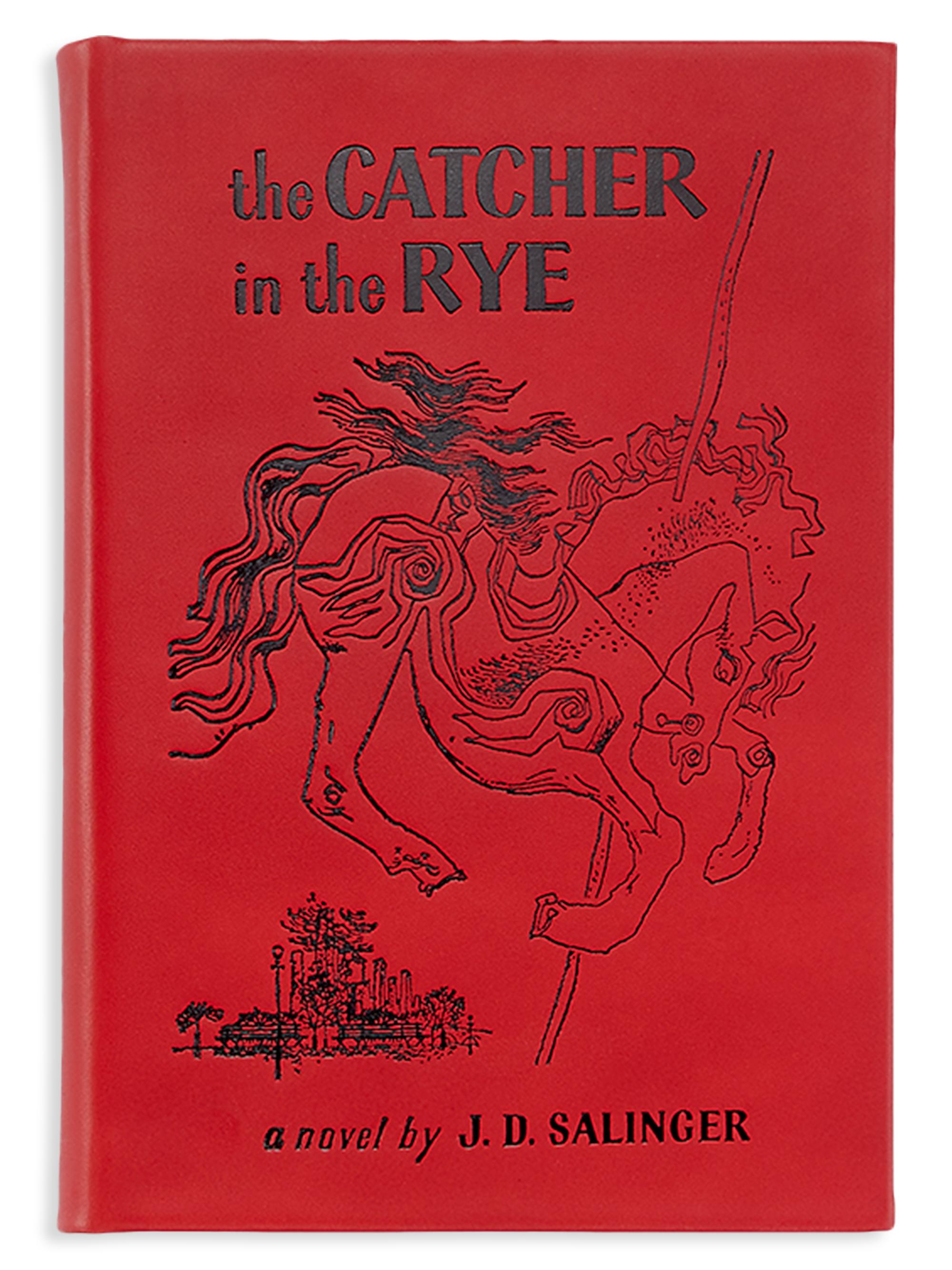 Graphic Image ''The Catcher In The Rye''Classic Leather-Bound Book - Red