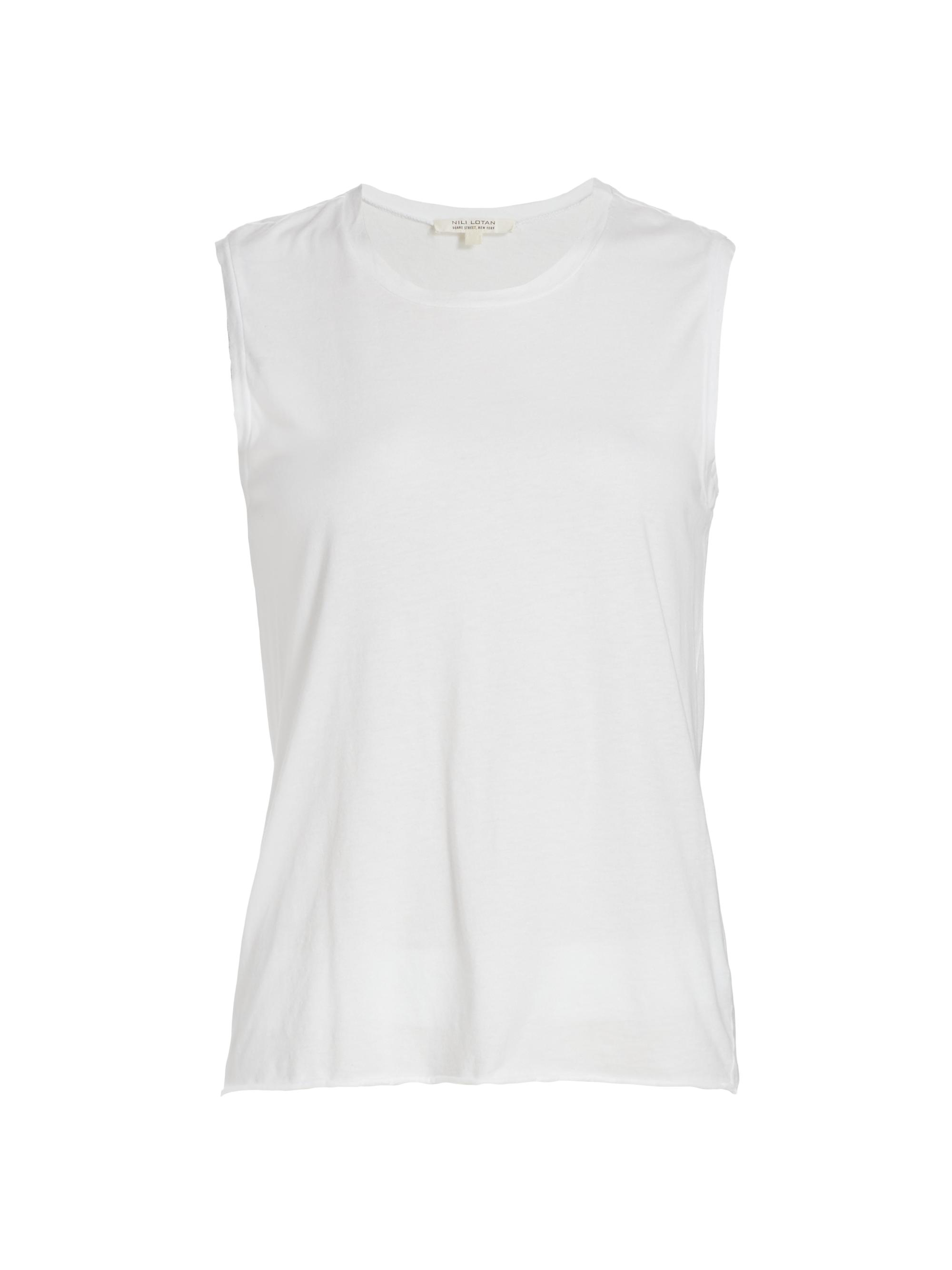 Nili Lotan Women's Cotton Muscle Tank - White