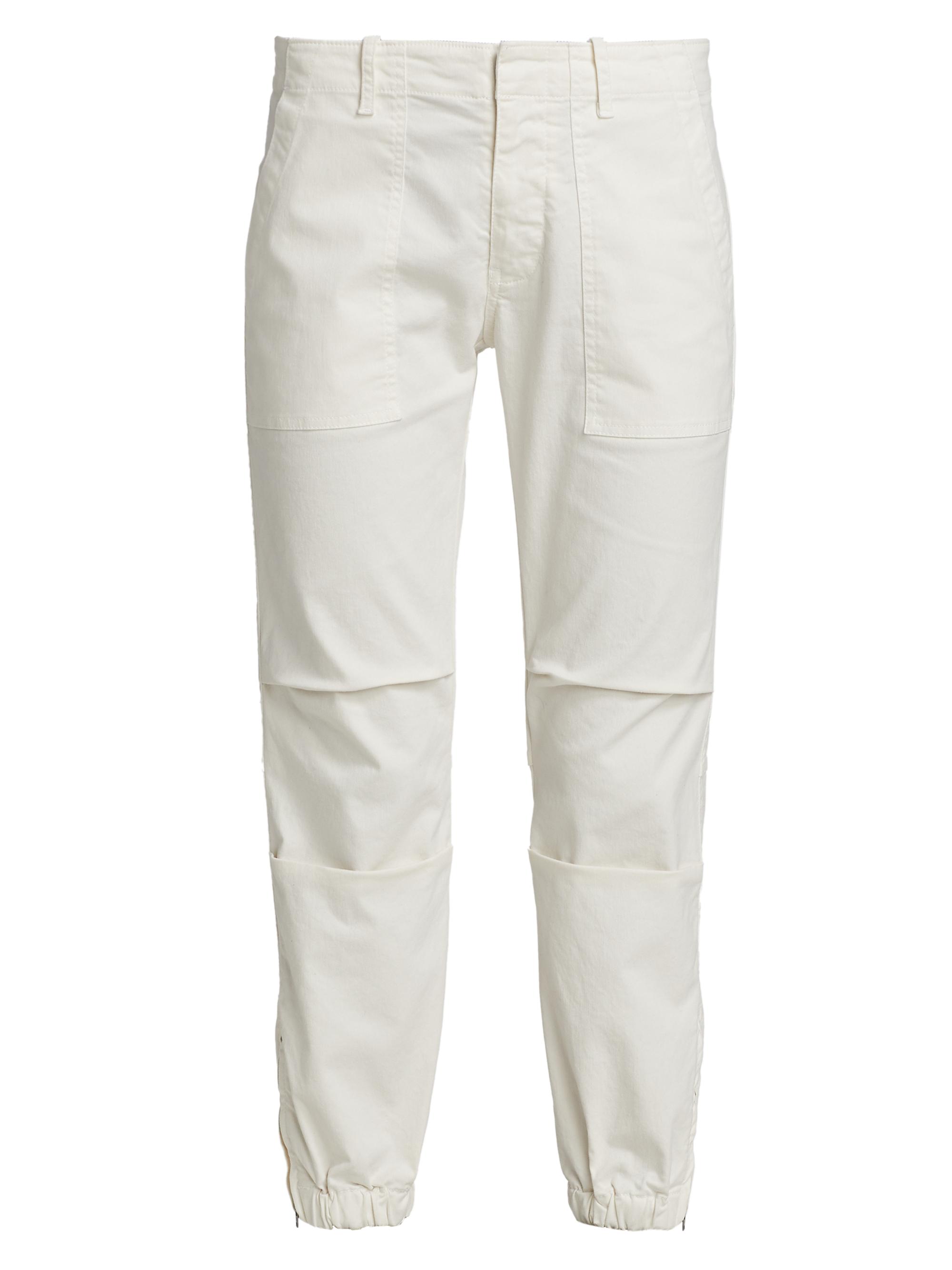 Nili Lotan Women's Cropped Military Pants - Eggshell