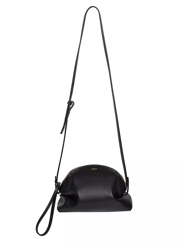 A.P.C. Demi Lune Mini Leather Shoulder Bag Retail $500