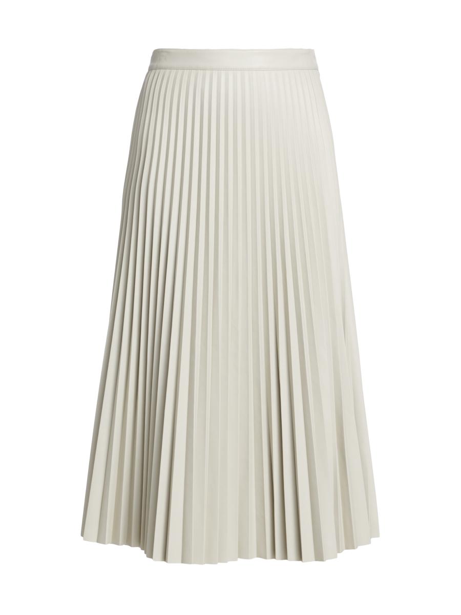 Proenza Schouler White Label Pleated Faux-Leather Midi-Skirt