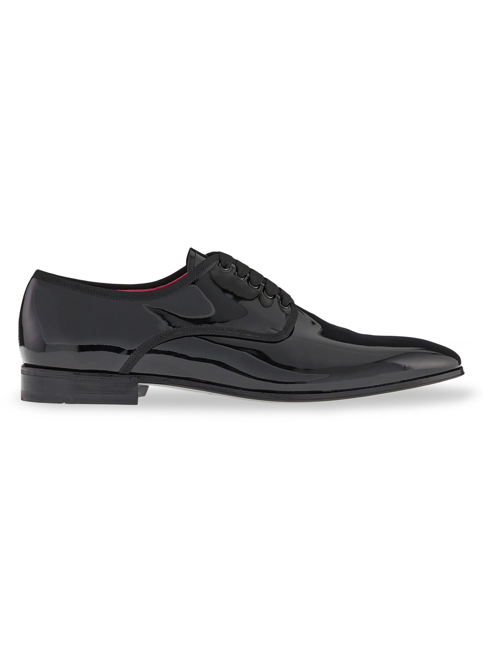 FERRAGAMO Men's Magic Patent Leather Dress Shoes - Nero