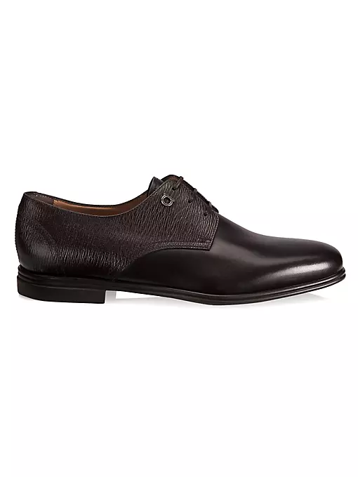 FERRAGAMO - Spencer Lace-Up Leather Loafers