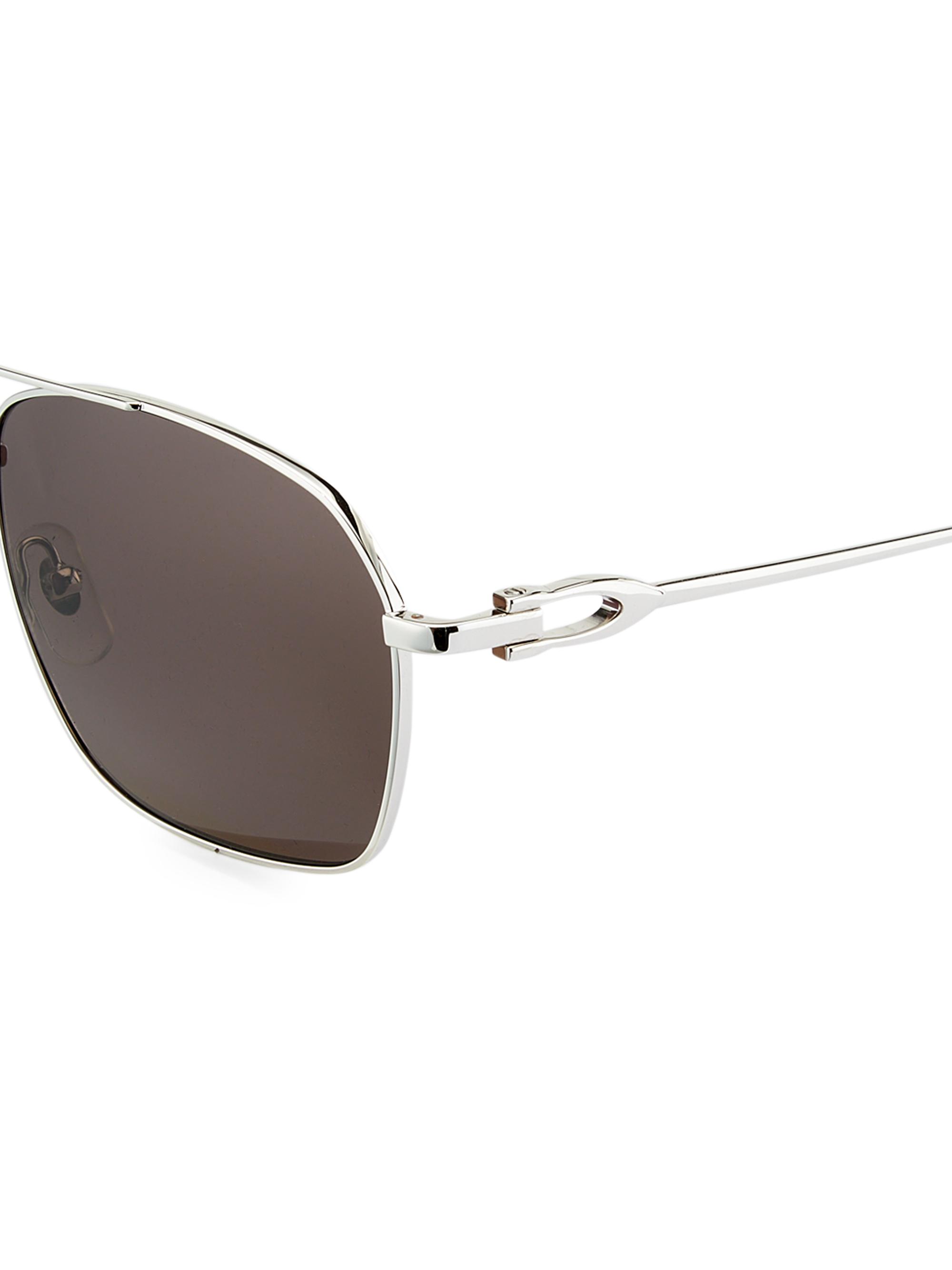 Shop Cartier CT0306S 59MM Pilot Sunglasses | Saks Fifth Avenue