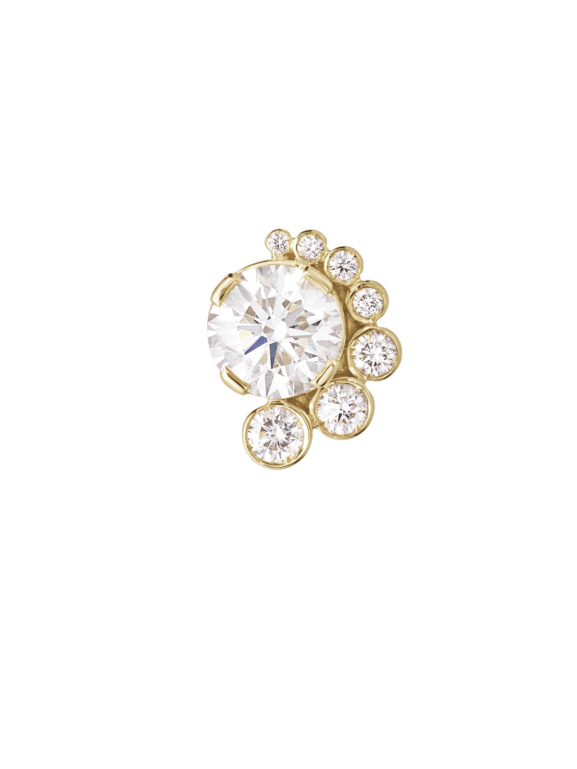 Sophie Bille Brahe Women's Celestine 18K Yellow Gold & Diamond Single Right Earring - Gold