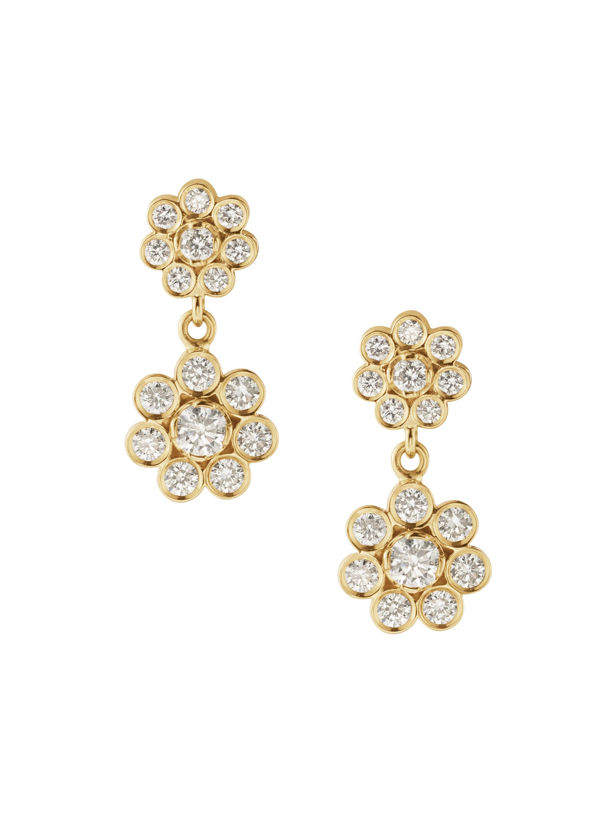 Sophie Bille Brahe Women's Bellis Deux 18K Yellow Gold & Diamond Earring - Gold