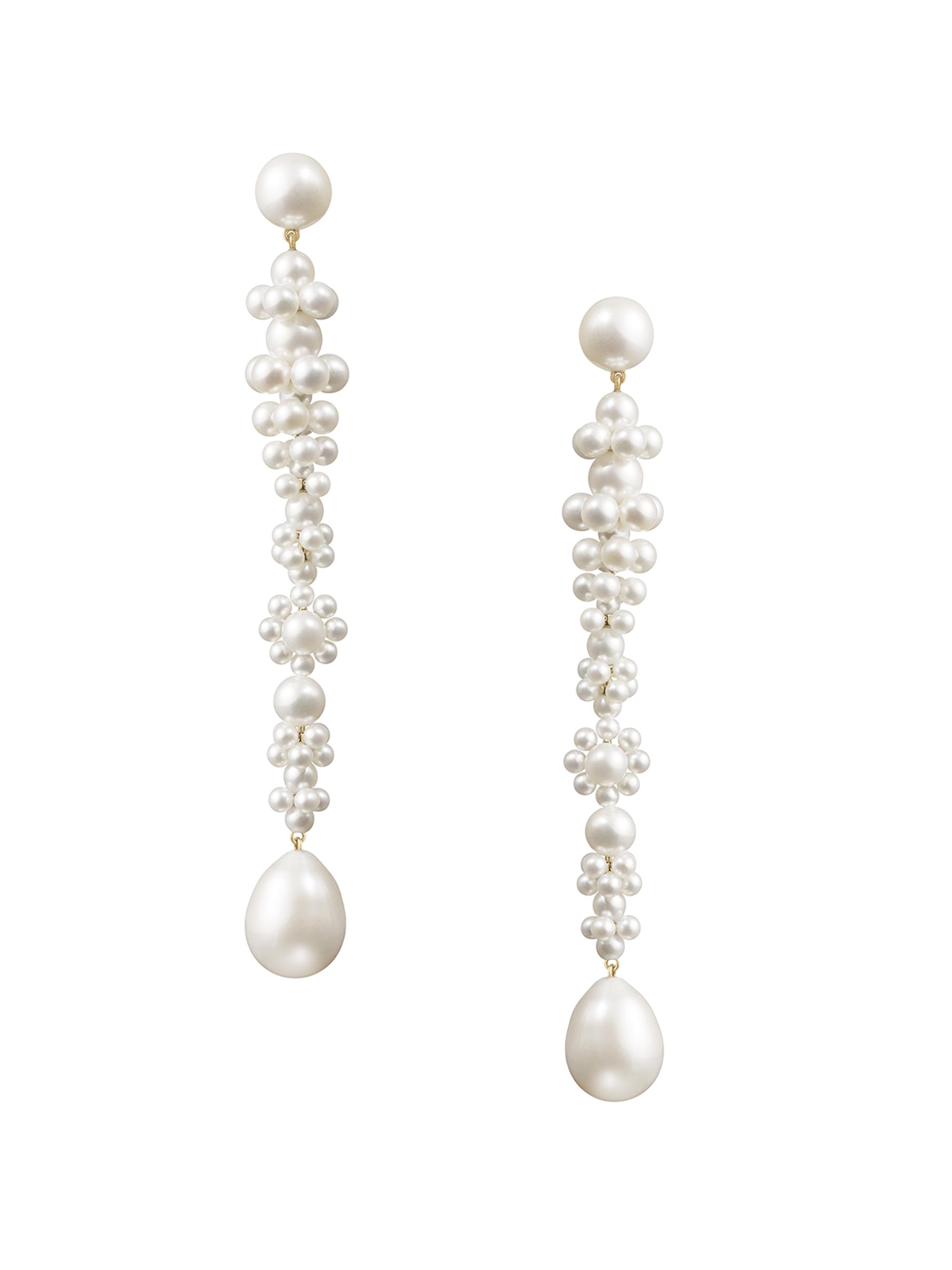 Sophie Bille Brahe Women's Grand Bellis 14K Yellow Gold & Freshwater Pearl Drop Earrings - White