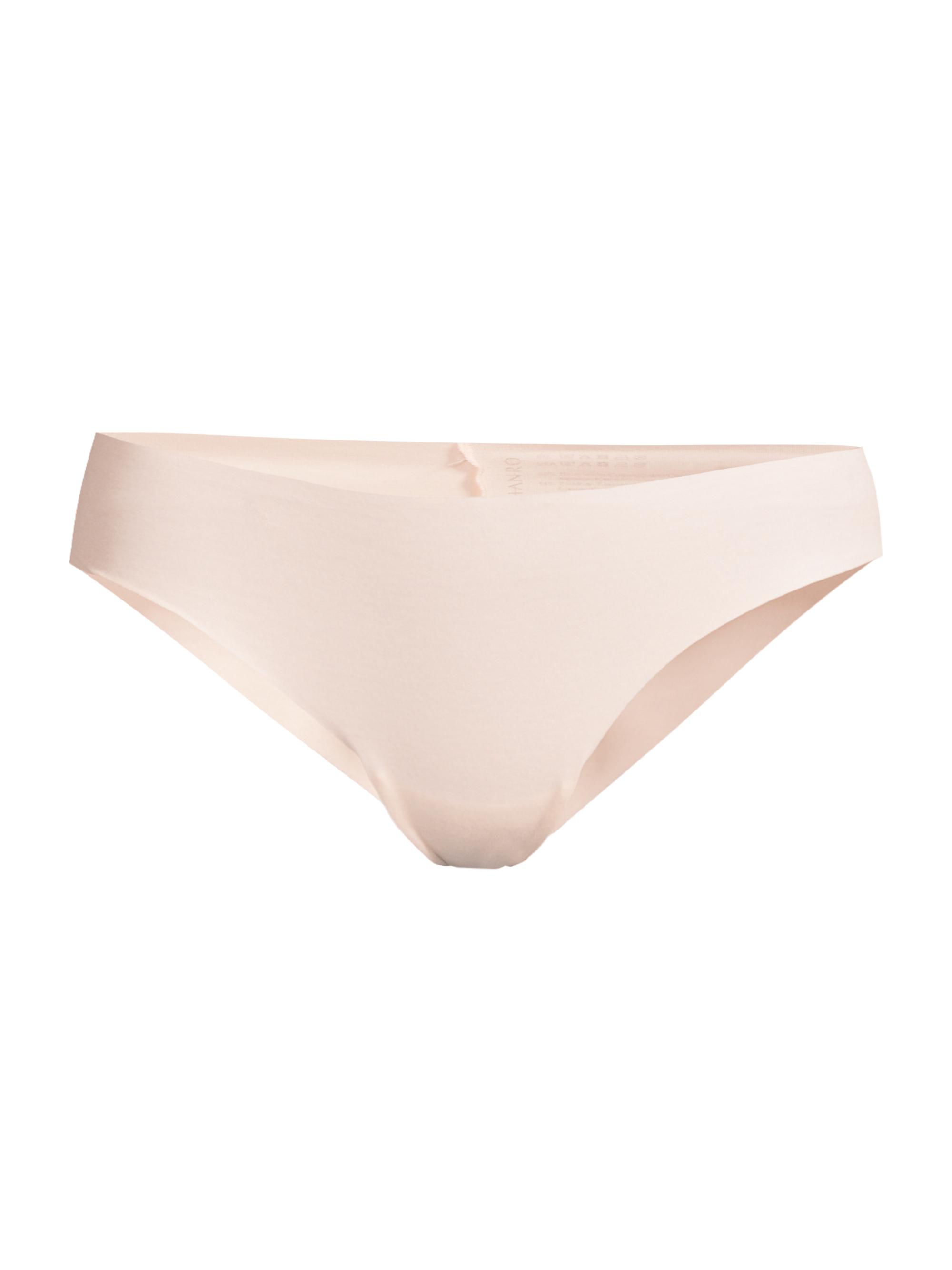 Hanro Women's Invisible Cotton Brazilian Panties - Powder