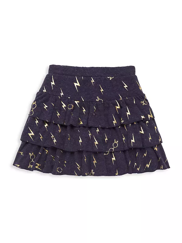 Little Girl's Bliss Knit Tiered Ruffle Skirt