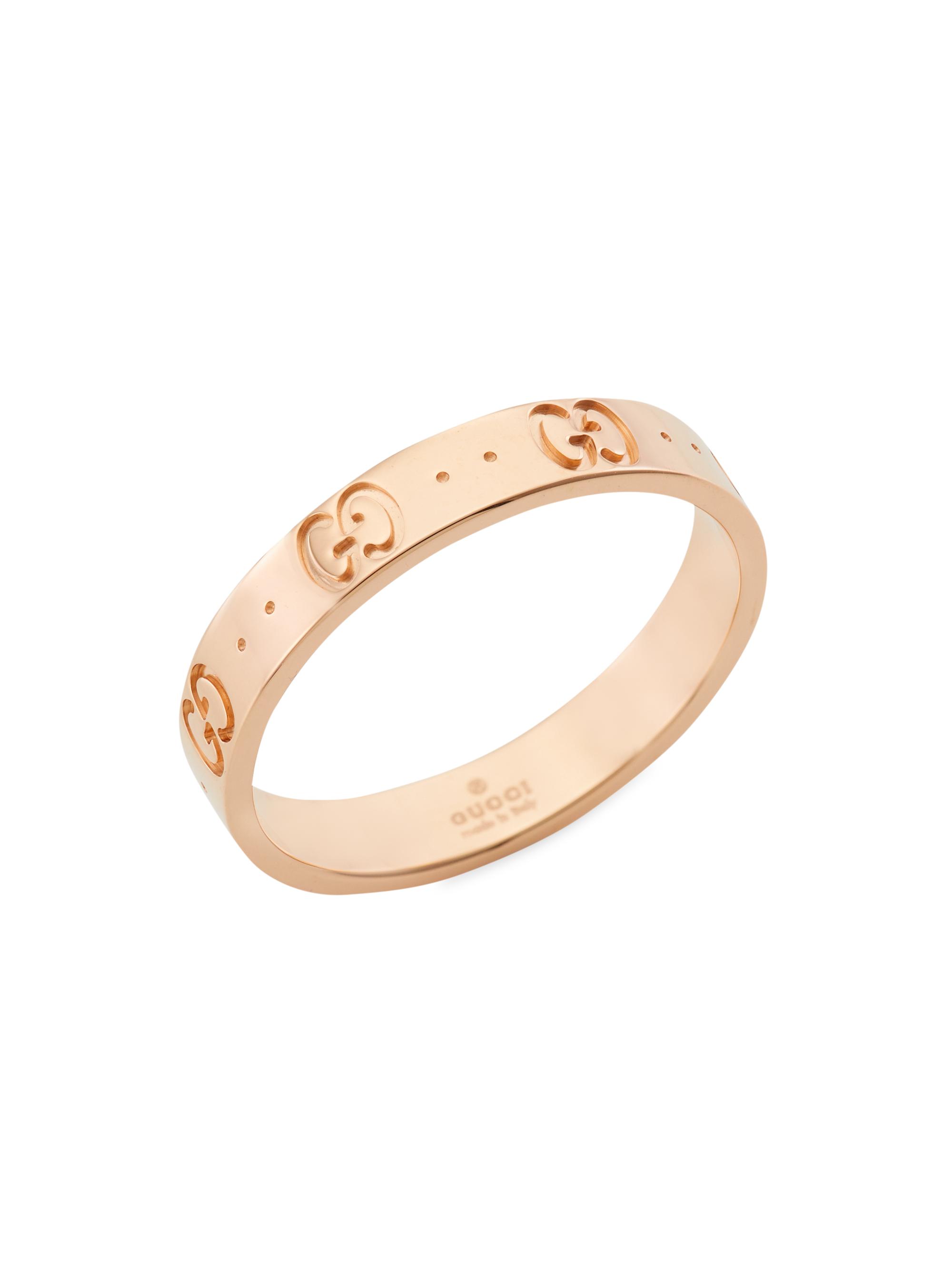 Gucci Men's Unisex 18K Rose Gold Icon Thin Band