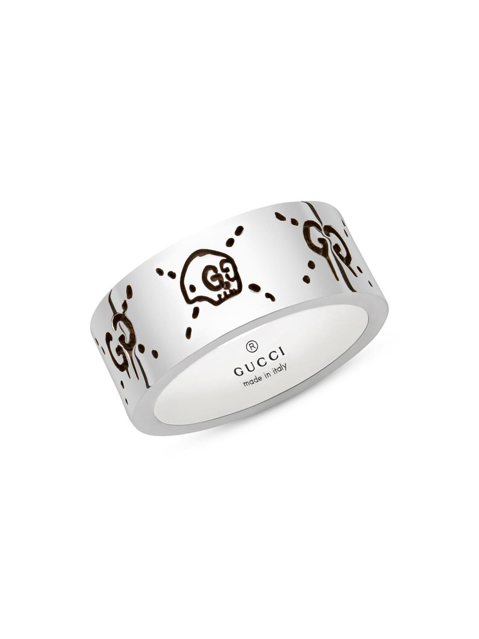 GUCCI（グッチ）の「Gucci Ghost」リング 13 Gucci Sterling Silver Ghost Ring | Saks Fifth Avenue