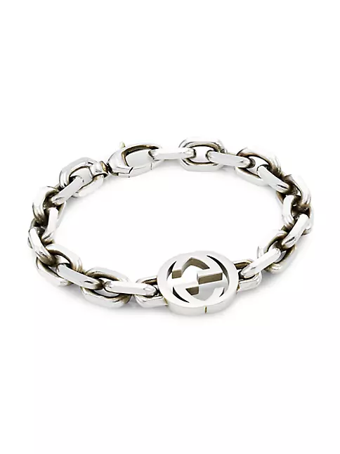 Gucci Interlocking G Silver Chain Bracelet