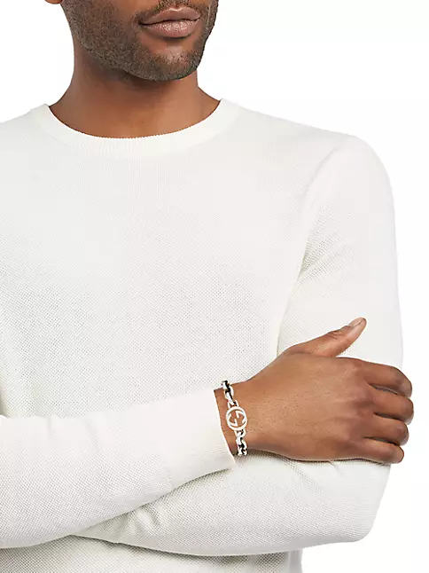Gucci Men's Interlocking G Silver Bracelet